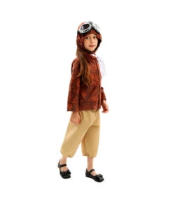 Amelia Earhart Pliot Flight Suit Kids Halloween Costume