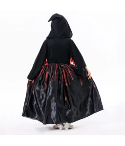 Girl Witch Skeleton Day Of The DeadHalloween Costume 12 Girl Witch Skeleton Day Of The DeadHalloween Costume -Accessories Shop Kids20Children20Girl20Black20Dress20Witch20Skeleton20Fantasy20Hood20Cloak20Halloween20Costume203 700x823 1
