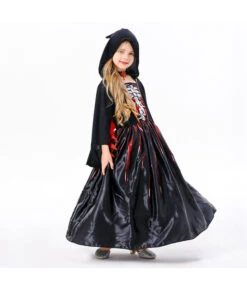 Girl Witch Skeleton Day Of The DeadHalloween Costume 13 Girl Witch Skeleton Day Of The DeadHalloween Costume -Accessories Shop Kids20Children20Girl20Black20Dress20Witch20Skeleton20Fantasy20Hood20Cloak20Halloween20Costume205 700x823 1