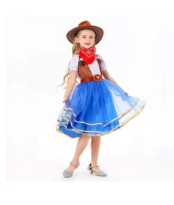 Cowgirl Mesh Skirt Kids Halloween Costume