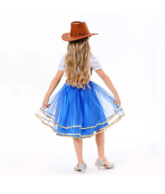 Cowgirl Mesh Skirt Kids Halloween Costume 7 Cowgirl Mesh Skirt Kids Halloween Costume - Image 5
