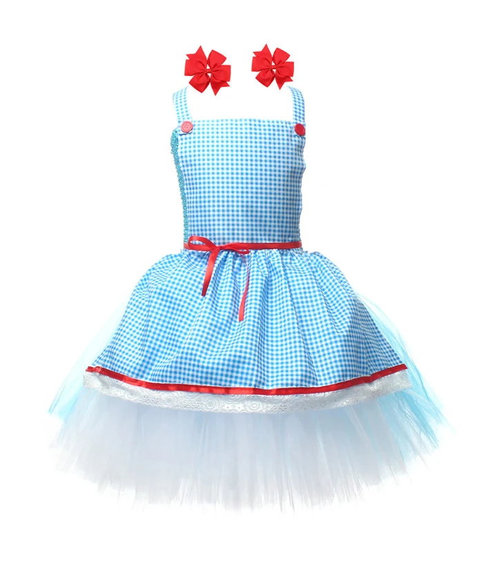 Wonderland Blue Tutu Skirt Girl Halloween Costume 3 Wonderland Blue Tutu Skirt Girl Halloween Costume