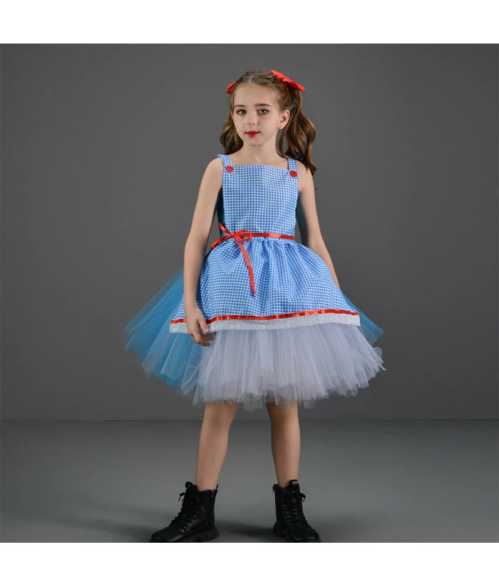 Wonderland Blue Tutu Skirt Girl Halloween Costume 8 Wonderland Blue Tutu Skirt Girl Halloween Costume - Image 6