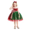 Kids Children Girl Christmas Sequin Bow Tutu Skirt Halloween Chirstmas Stage Costume