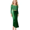 Princess Green Gown Girl Kids Halloween Costume