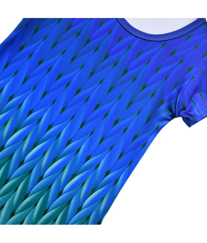 Fairy Green Gradient Color Ruffle Dress Fantasy Kids Halloween Costume 6 Fairy Green Gradient Color Ruffle Dress Fantasy Kids Halloween Costume - Image 4