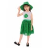 St. Patrick Green Clover Dress Girl Kids Halloween Costume