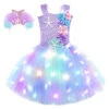 Fairy Girl Purple Tutu Skirt LED Fantasy Kids Halloween Costume