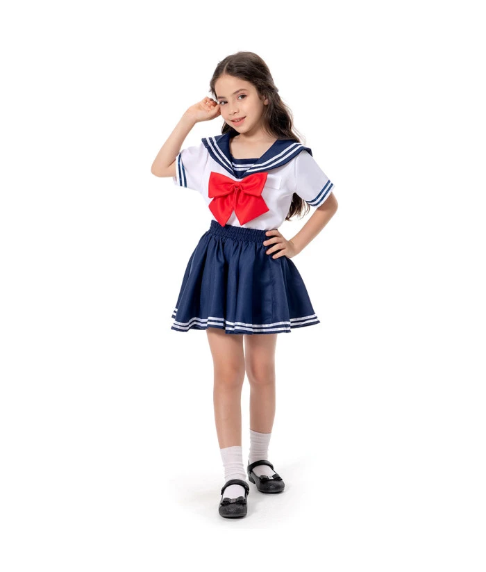 Kids Children Girl School Uniform Top Skirt Halloween Costume 3 Kids Children Girl School Uniform Top Skirt Halloween Costume