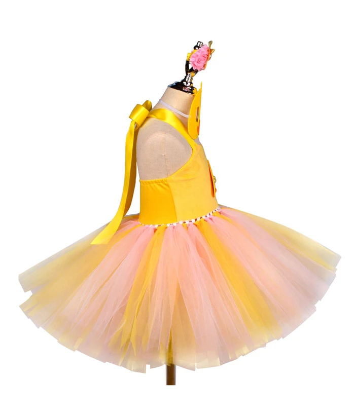 Kids Children Girl Yellow Duck Tutu Skirt Halloween Costume 4 Kids Children Girl Yellow Duck Tutu Skirt Halloween Costume - Image 2