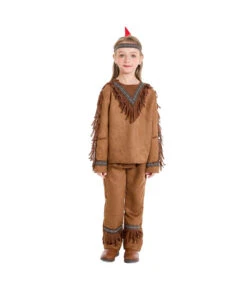 Kids Children Girls Indian Aboriginal Halloween Performance Stage Cosplay Costume