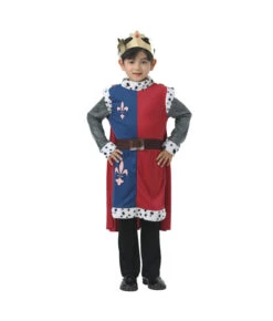 Kids Children Medieval King Fantasy Outfit Halloween Costume