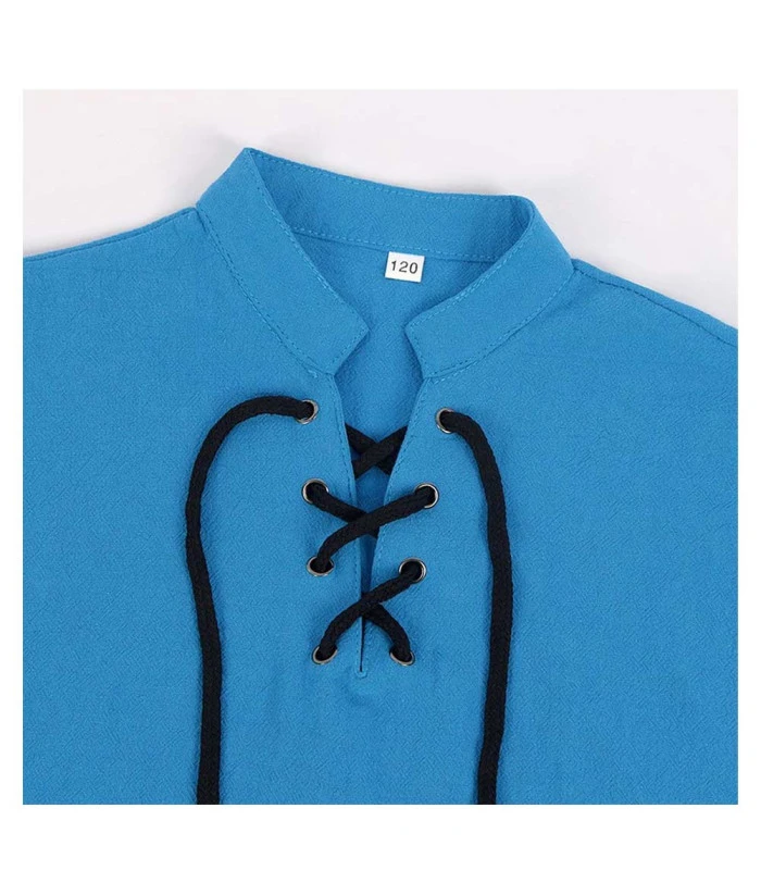 Kids Children Pirate Blue Shirt Halloween Costume 6 Kids Children Pirate Blue Shirt Halloween Costume - Image 4