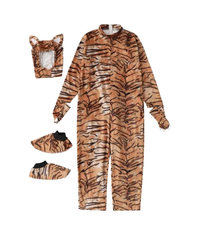Kids Children Onesie Outfit Animal Tiger One Piece Halloween Cosplay Costume 6 Kids Children Onesie Outfit Animal Tiger One Piece Halloween Cosplay Costume - Image 4