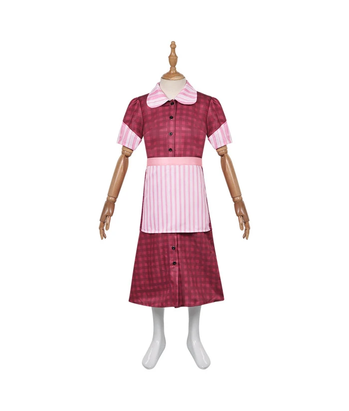 Kids Children Pink Dress Apron Professional Baker Outfit Halloween Costume 3 Kids Children Pink Dress Apron Professional Baker Outfit Halloween Costume