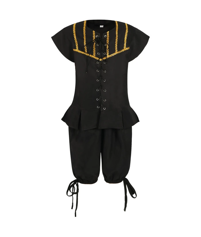 Kids Children Pirate Black Outfit Halloween Costume 3 Kids Children Pirate Black Outfit Halloween Costume