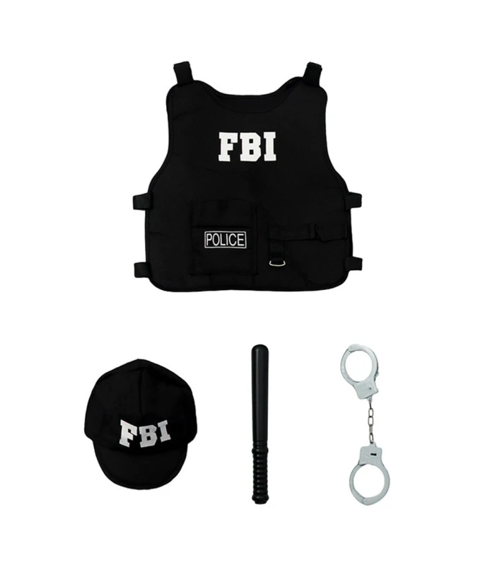 FBI Police Vest Boy Halloween Costume 7 FBI Police Vest Boy Halloween Costume - Image 5