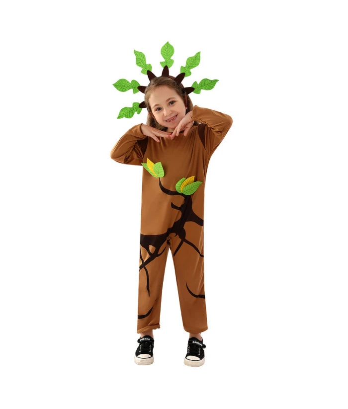 Kids Children Performance Tree Jumpsuit Outfit Halloween Stage Costume 7 Kids Children Performance Tree Jumpsuit Outfit Halloween Stage Costume - Image 5