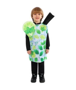 Kids Children Lime Cocktail Funny Overalls Halloween Party Cosplay Costume