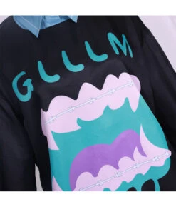 Women Black Oversize Fake Two Pieces Shirt Cute Jellyfish Printed -Accessories Shop Kiwi20Watase20Jellyfish20Cant20Swim20in20the20Night20Anime20Black20Outfit20Cosplay20Costume3 700x823 1