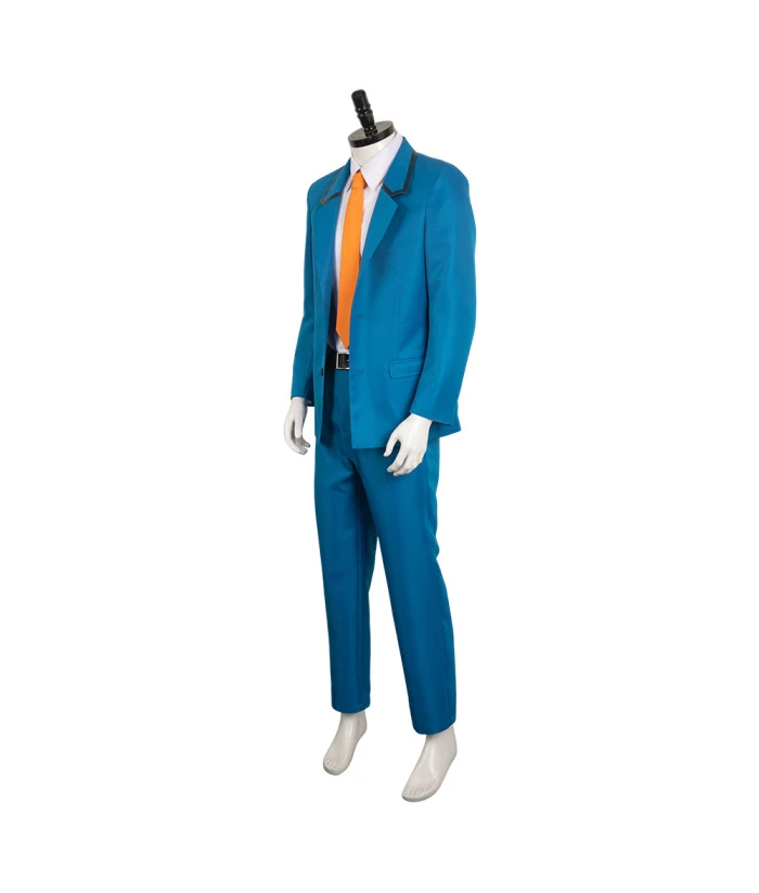 Men Blue School Uniform Suit Halloween Costume 5 Men Blue School Uniform Suit Halloween Costume - Image 3