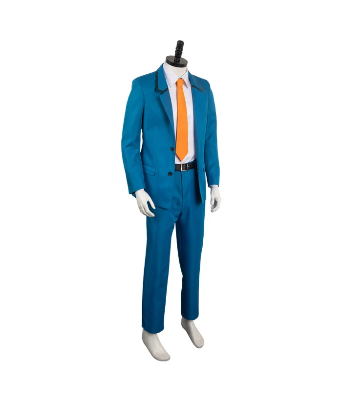 Men Blue School Uniform Suit Halloween Costume 4 Men Blue School Uniform Suit Halloween Costume - Image 2