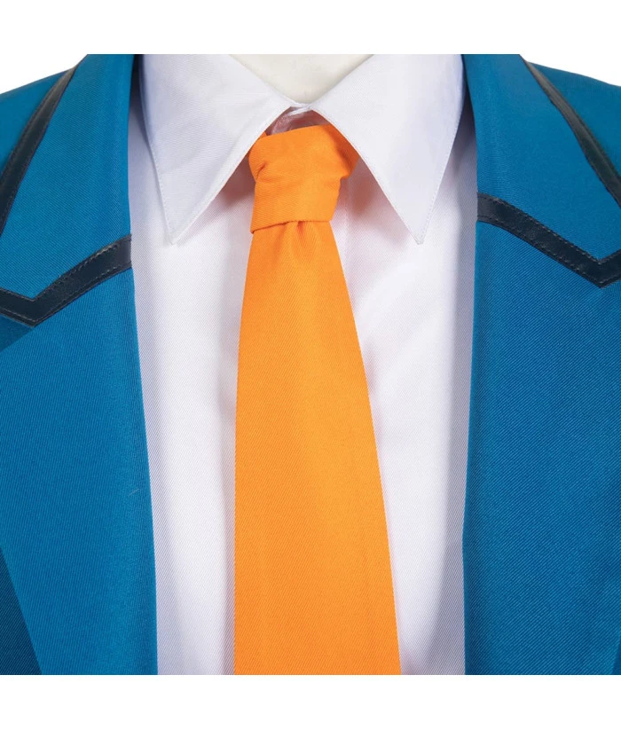 Men Blue School Uniform Suit Halloween Costume 7 Men Blue School Uniform Suit Halloween Costume - Image 5