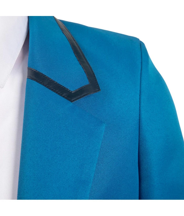 Men Blue School Uniform Suit Halloween Costume 8 Men Blue School Uniform Suit Halloween Costume - Image 6