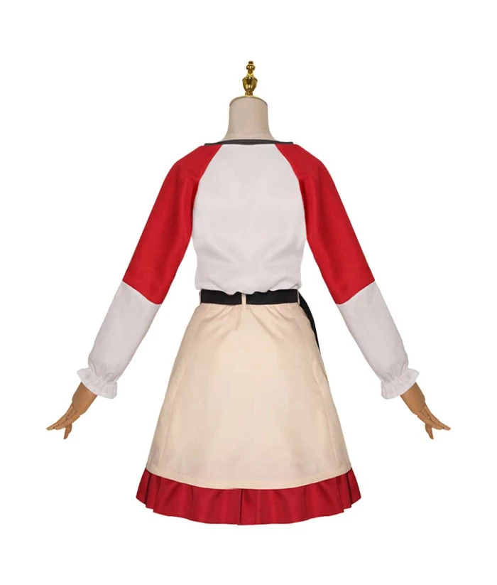 Women Red Long Sleeve Dress Cute Dress 6 Women Red Long Sleeve Dress Cute Dress - Image 4