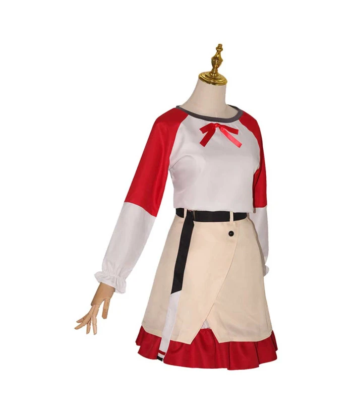 Women Red Long Sleeve Dress Cute Dress 4 Women Red Long Sleeve Dress Cute Dress - Image 2