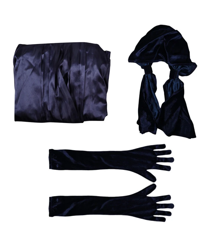 Women Dark Long Dress Madam Visionary With Coif Occult Halloween Costume 9 Women Dark Long Dress Madam Visionary With Coif Occult Halloween Costume - Image 7