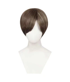 Short Hair Wig With Lean Brown Highlights Halloween Costume Accessories