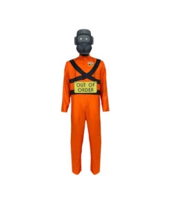 Kids Children Orange Radiation Suit And Gas Mask Fullset Halloween Costume -Accessories Shop Lethal20Company20Game20Player20Kids20Cosplay20Costume20Kids20Children20Version201 700x823 1