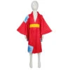 Kids Children Red Kimono Ragged Design Halloween Costume