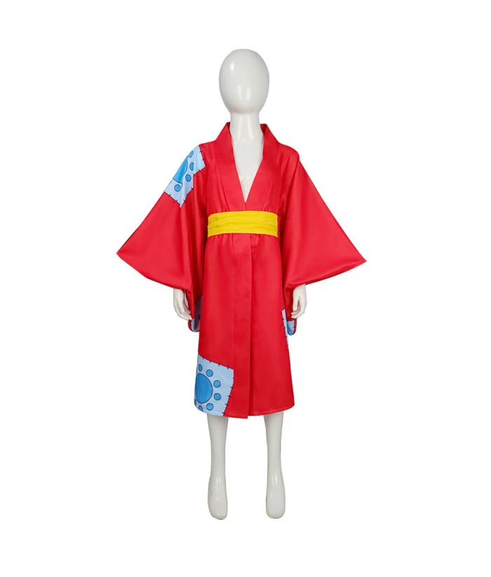 Kids Children Red Kimono Ragged Design Halloween Costume 3 Kids Children Red Kimono Ragged Design Halloween Costume