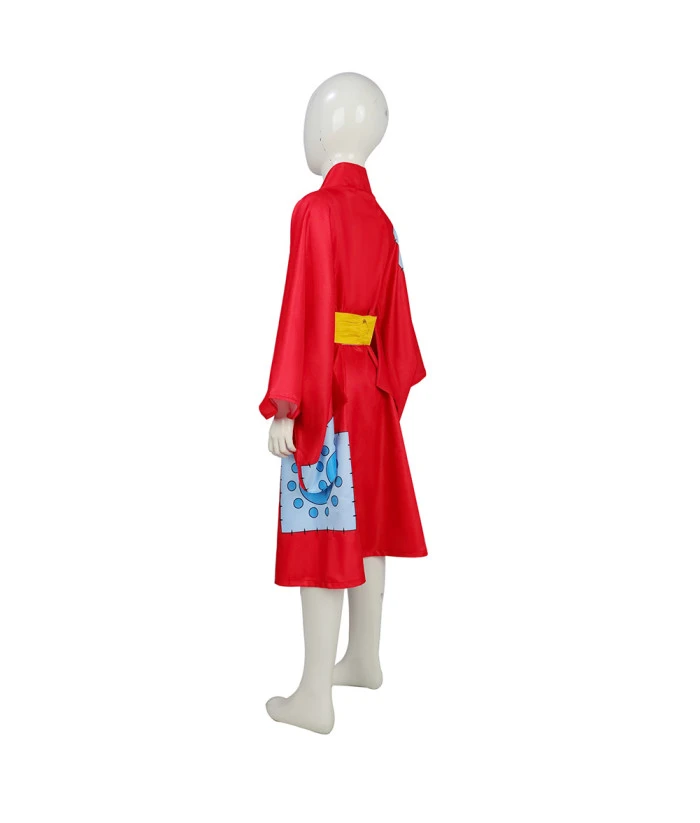 Kids Children Red Kimono Ragged Design Halloween Costume 7 Kids Children Red Kimono Ragged Design Halloween Costume - Image 5
