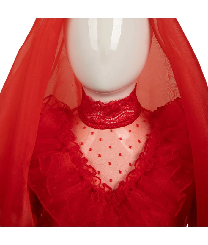 Kids Children Horror Red Wedding Dress Halloween Costume 7 Kids Children Horror Red Wedding Dress Halloween Costume - Image 5