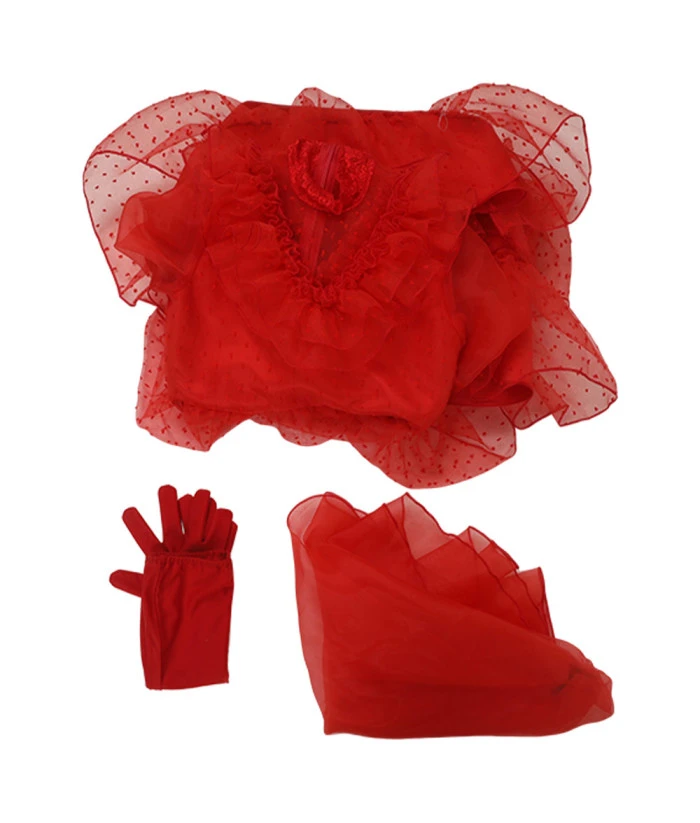 Kids Children Horror Red Wedding Dress Halloween Costume 9 Kids Children Horror Red Wedding Dress Halloween Costume - Image 7