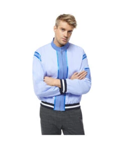 1980s Hip Hop Blue Jacket Jimbo Men Halloween Costume