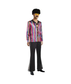 Men 70s Disco Style Shirt Flared Pants 6Pcs Color Set Halloween Costume -Accessories Shop Men2070s20Disco20Style20Shirt20Flared20Pants206Pcs20Color20Set20Halloween20Costume205 700x823 1
