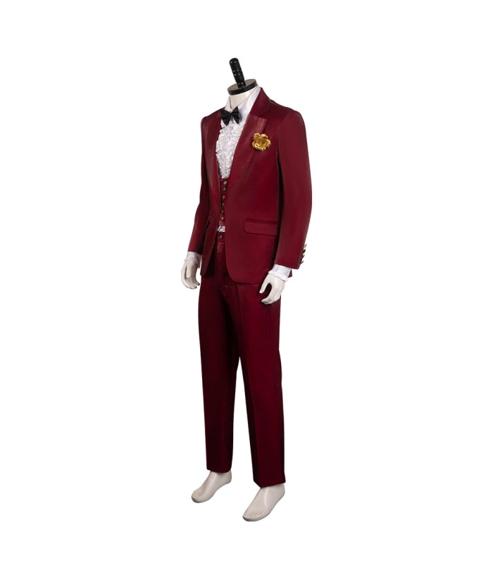 Men 80s Red Suit Horror Halloween Costume 4 Men 80s Red Suit Horror Halloween Costume - Image 2