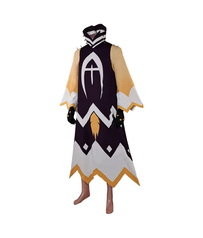 Men Black Long Robe Halloween Costume 4 Men Black Long Robe Halloween Costume - Image 2