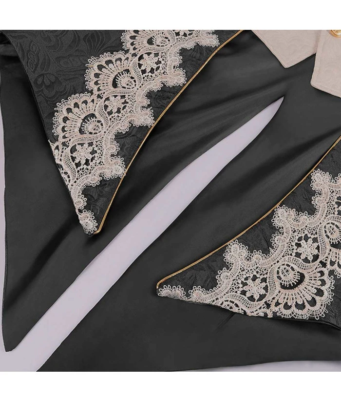 Men French Versailles Palace Lace Trim Coat Halloween Costume 7 Men French Versailles Palace Lace Trim Coat Halloween Costume - Image 5