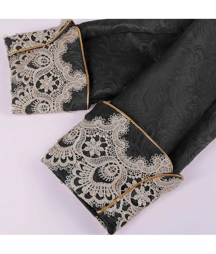 Men French Versailles Palace Lace Trim Coat Halloween Costume 8 Men French Versailles Palace Lace Trim Coat Halloween Costume - Image 6