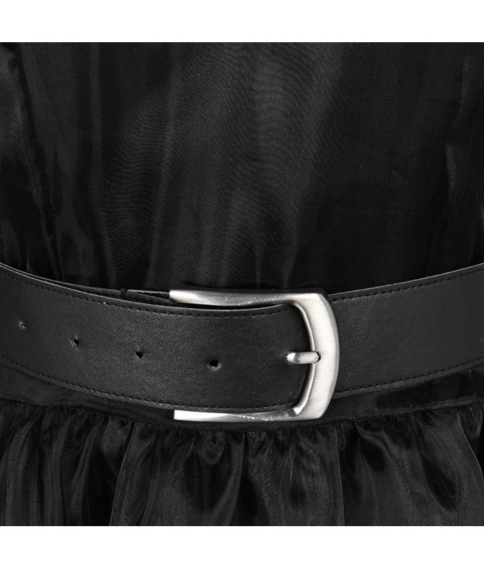 Women Gothic Black Mesh Long Dress Halloween Costume 6 Women Gothic Black Mesh Long Dress Halloween Costume - Image 4