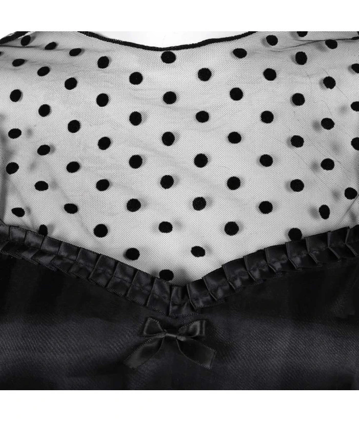 Women Gothic Black Mesh Long Dress Halloween Costume 7 Women Gothic Black Mesh Long Dress Halloween Costume - Image 5