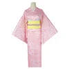 Women Japanese Outfit Pink Kimono Halloween Costume