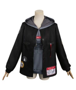 Teen Black Jacket Hoodie Lining 2Pcs Outfit