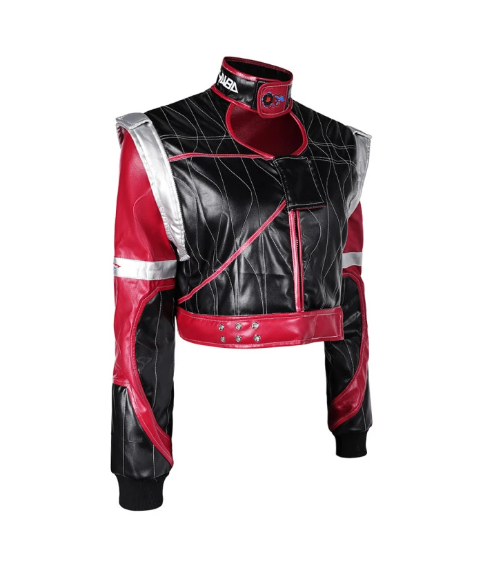 Women Black Red Jacket Futuristc Sci-fi Insipired Halloween Costume 4 Women Black Red Jacket Futuristc Sci-fi Insipired Halloween Costume - Image 2