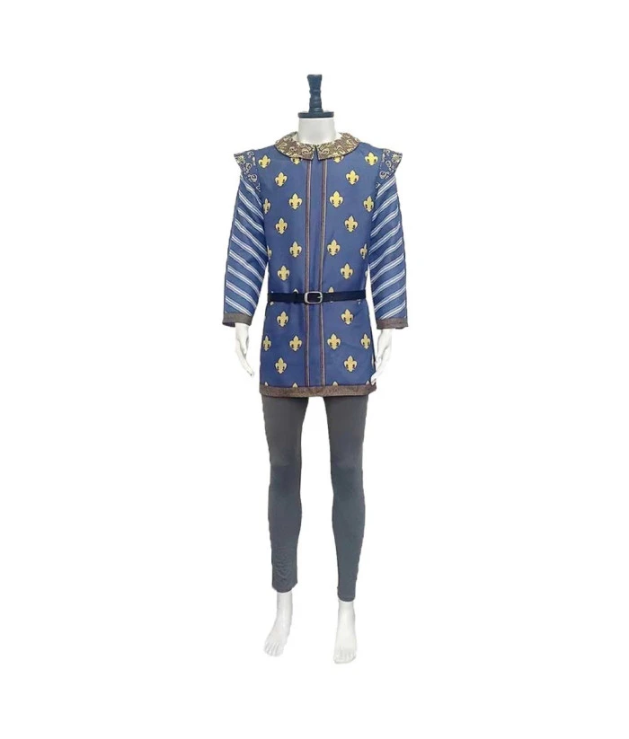 Men Blue Uniform Prince Role Play Halloween Costume 3 Men Blue Uniform Prince Role Play Halloween Costume